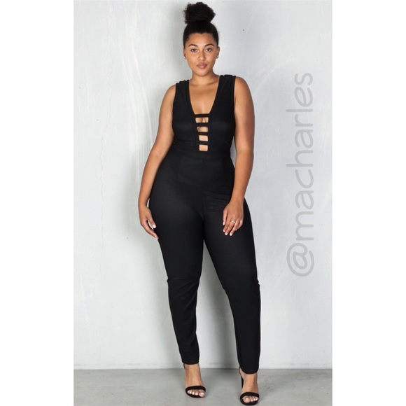 Pants - 🔥LAST ONE🔥 BLACK CAGED JUMPSUIT 🔥
